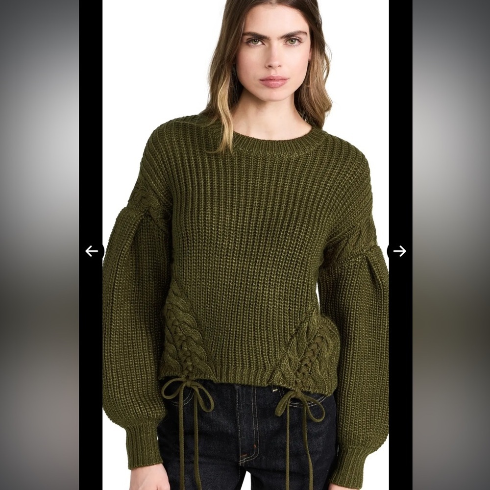 Cinq a Sept Green Winter Sweater